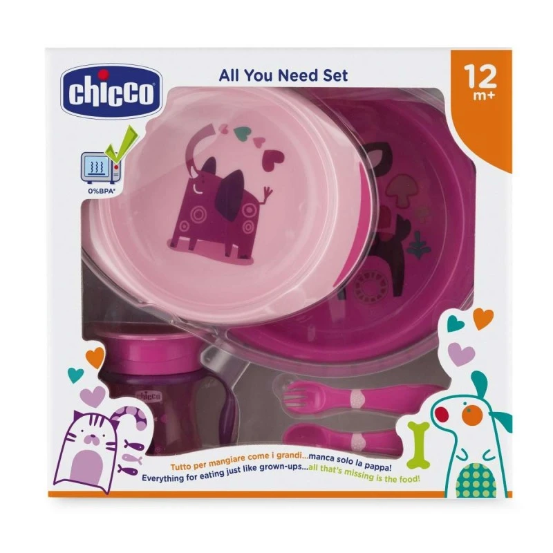 CHICCO (ARTSANA SpA) Chicco Set Pappa 12m+ All You Need Set Rosa 1 CHICCO (ARTSANA SpA) Chicco Set Pappa 12m+ All You Need Set Rosa
