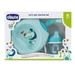 CHICCO (ARTSANA SpA) Chicco Set Pappa Let's Get Started Set 6m+ Azzurro