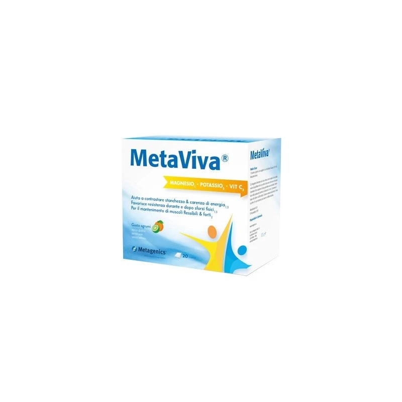 METAGENICS BELGIUM BVBA METAVIVA MG/K/VIT C 20BUST 1 METAGENICS BELGIUM BVBA METAVIVA MG/K/VIT C 20BUST