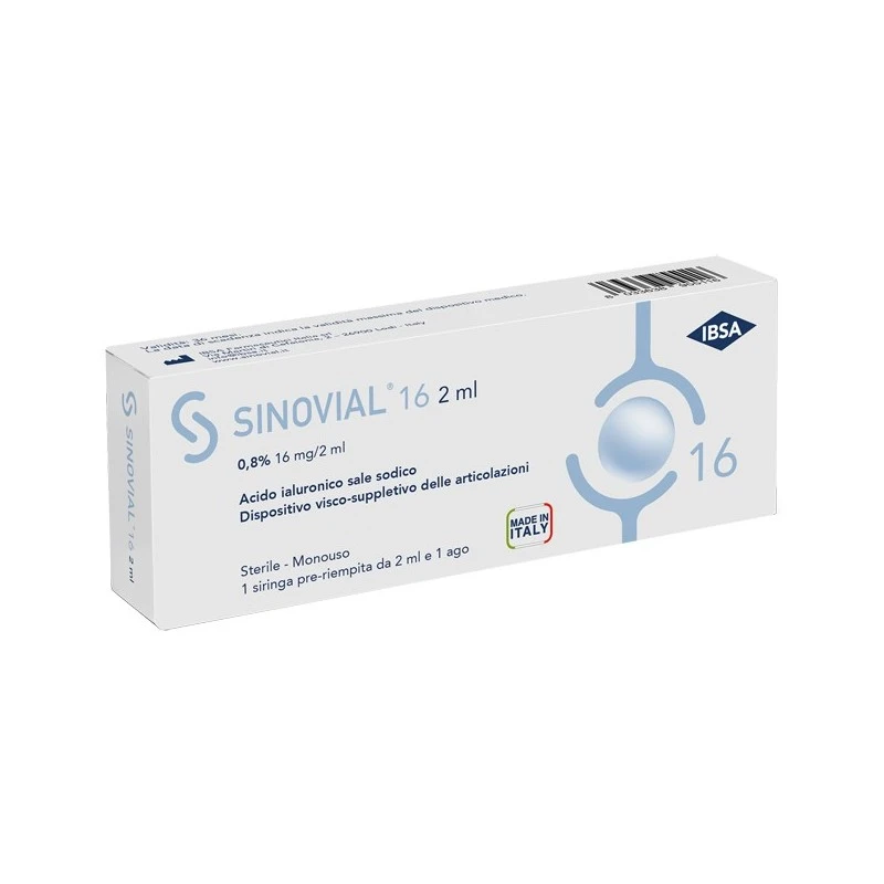 IBSA FARMACEUTICI ITALIA Srl SINOVIAL SIR 0,8% 2ML 1PZ 1 IBSA FARMACEUTICI ITALIA Srl SINOVIAL SIR 0,8% 2ML 1PZ